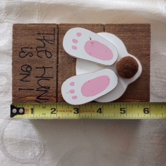 Wooden Easter Bunny Decor, set of 2 - Picture 7 of 8